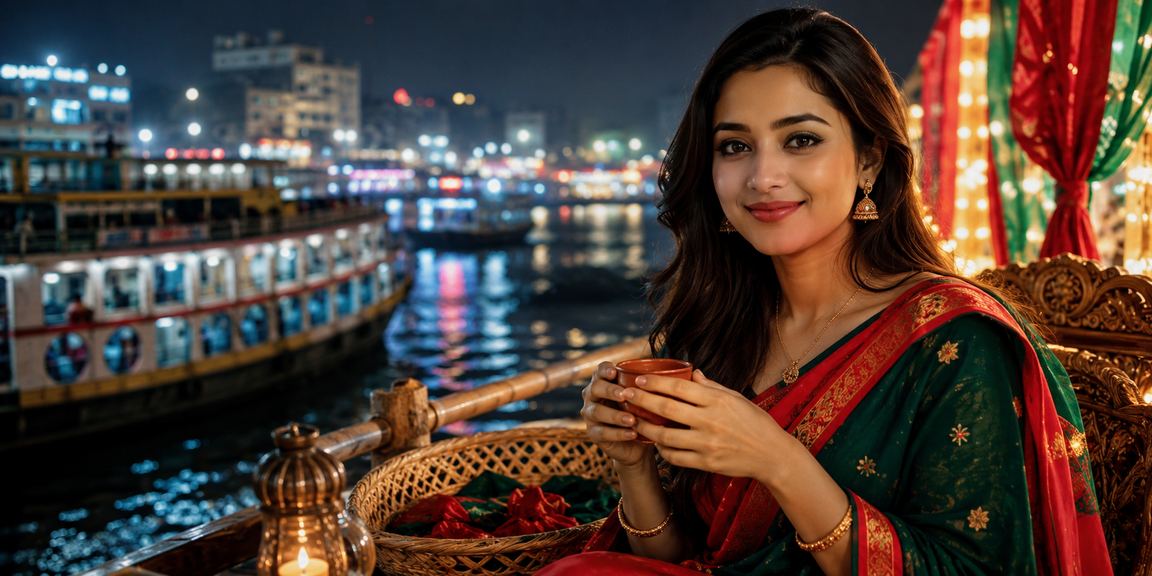 ঢাকা লটারি লাল-সবুজ ব্যানার